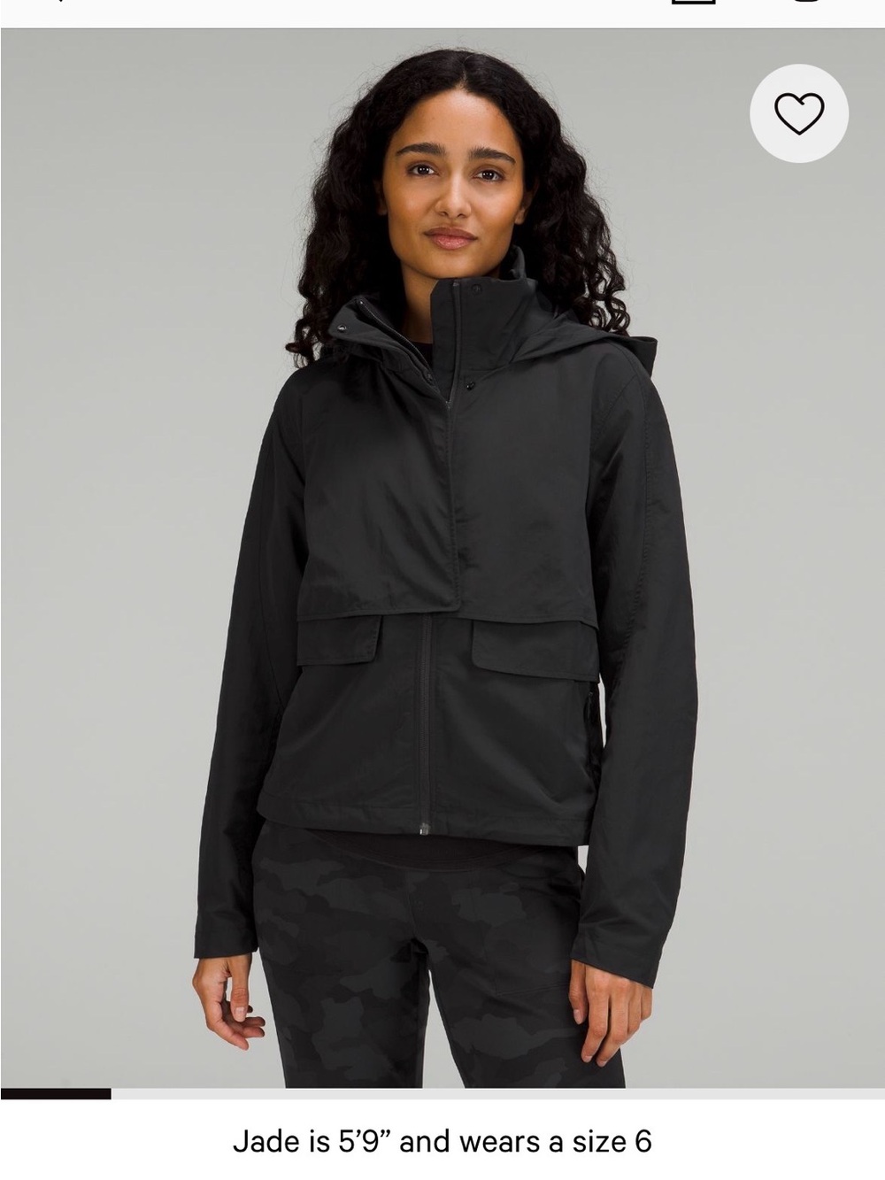 lululemon athletica Black Hooded Utility Jacket